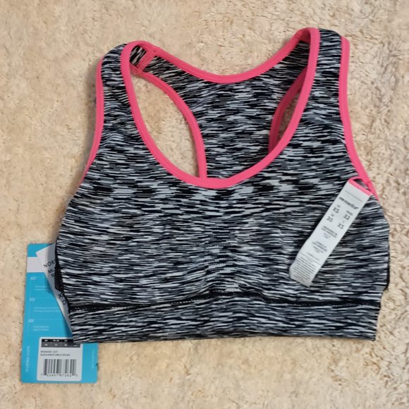 NWT ~ Marika Medium Impact Black/White Space Dye Sports Bra (Size: XS) - Picture 4 of 4